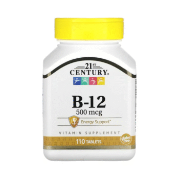 21st Century B-12 500 µg – 110 comprimés – Sans gluten