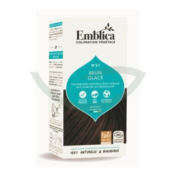 EMBLICA coloration végétale 2.1 brun glacé 100g