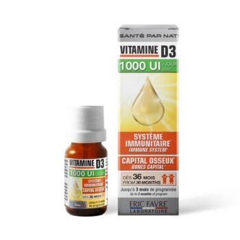 Eric Favre Vitamine D3 – Gouttes 1000 UI – Flacon 20 ml