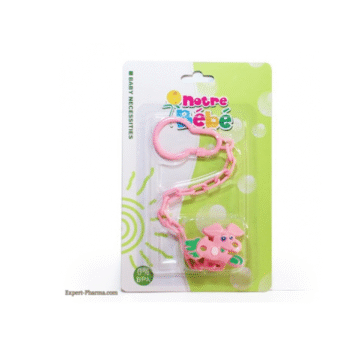 NOTRE BÉBÉ chainette avec broche pacifier holder