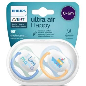AVENT 2 sucettes ortho ultra happy 0-6m