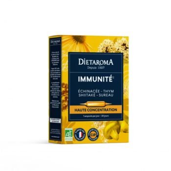 Dietaroma Immunité Échinacée + Thym + Shiitaké + Sureau – 20 ampoules