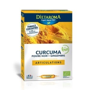 Dietaroma Curcuma + Gingembre (Articulations) – 20 ampoules