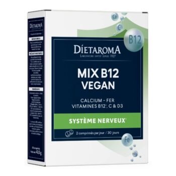 Dietaroma Mix B12 Vegan (Fer + Vit. D3 + Calcium + Vit. C) – 30 comprimés