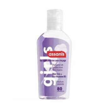 ASSANIS pocket gel anti-bactérien violette sans rinçage pour les mains 80ml
