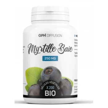 GPH Myrtille Baie Bio – 200 gélules – 250 mg