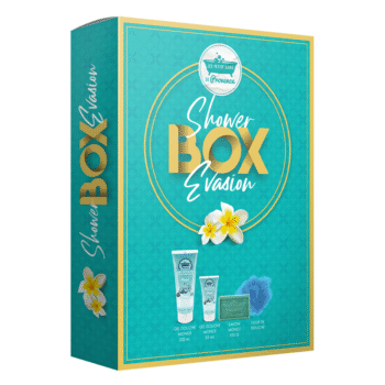 Les Petits Bains De Province Shower Box Evasion: Gel Douche Monoi 200ml-55ml-Savon De Marseille & Fleur De Douche