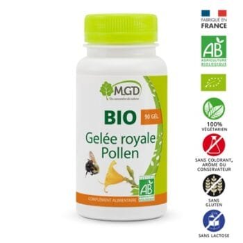 MGD GELEE ROYALE+POLLEN Bio-Pilulier 90 gélules