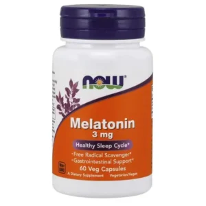 NOW  Mélatonine 3mg - 60 gélules végétaliennes