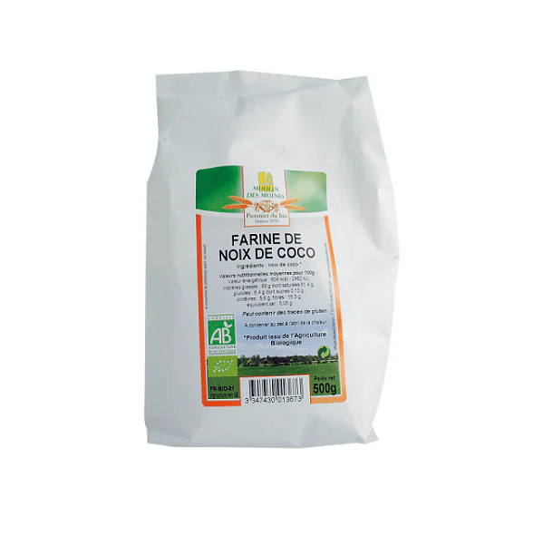 MOULIN DES MOINES FARINE DE NOIX DE COCO 500 G