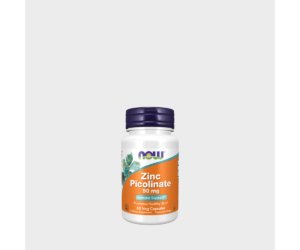 NOW Zinc Picolinate 50mg- 60 Veg Capsules (120 Servings)